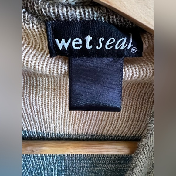 Wet Seal Long Sleeve Open Cardigan Sweater Women’s Fringe on Front Made U.S.A - Picture 14 of 16